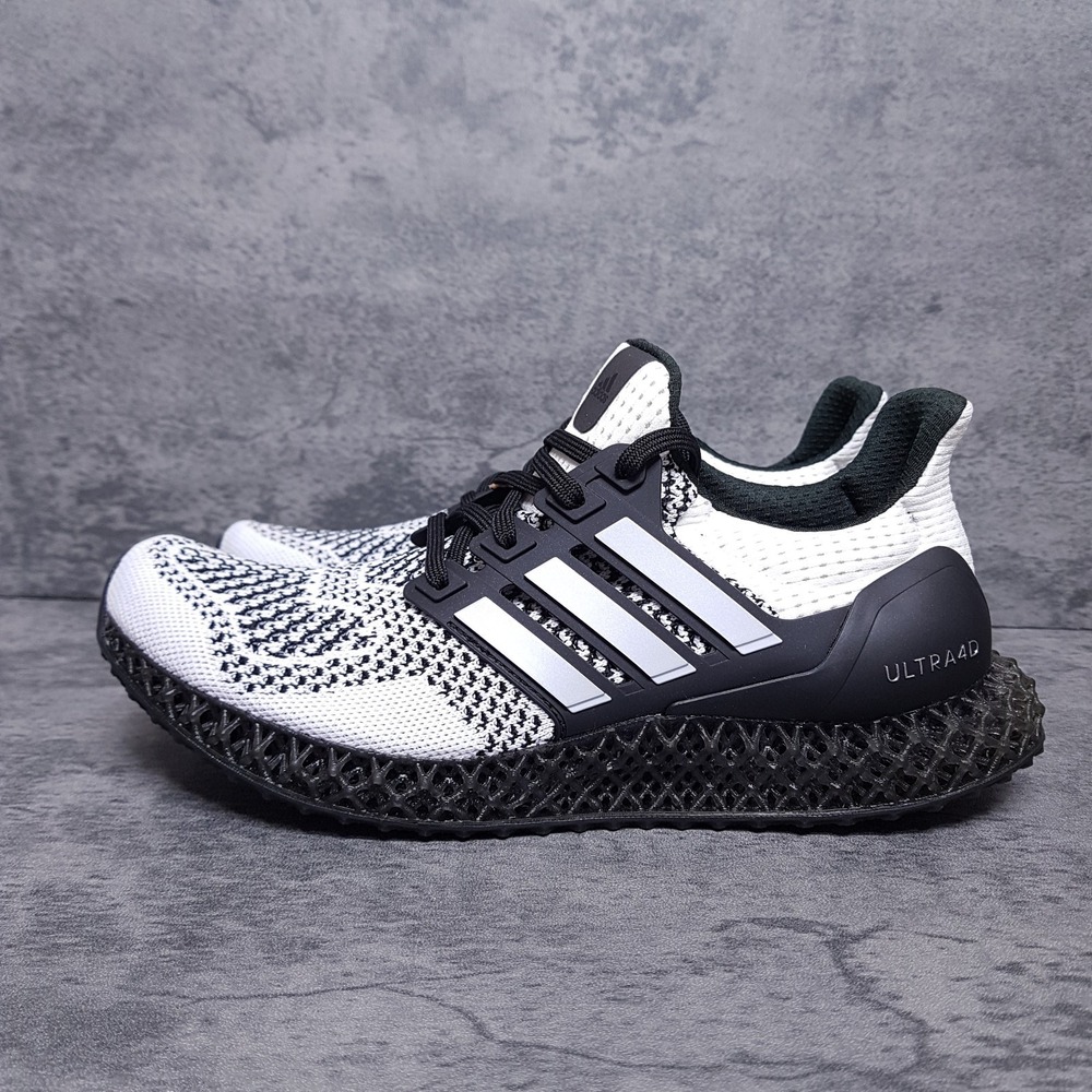 ADIDAS Ultra 4D Running Shoes Mens 6.5 Womens 7.5 White Black IG2262